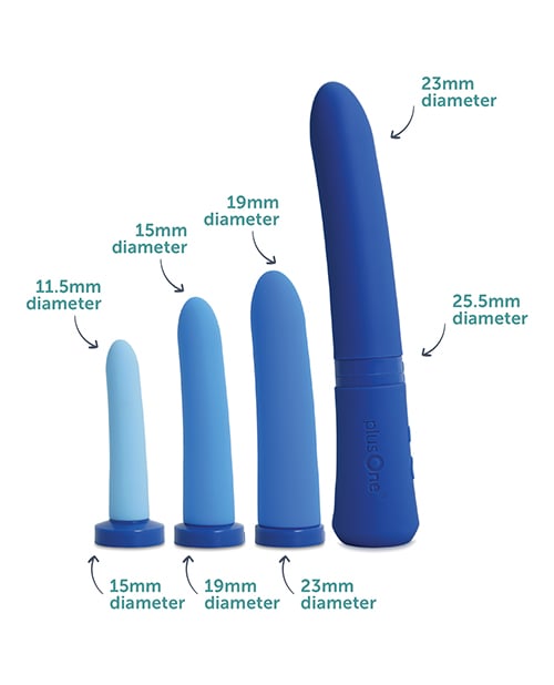 plusOne - Progressive Rechargeable Vaginal Dilator Set PO1015 CherryAffairs