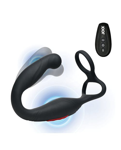 Curve Novelties - Jock Gyrating Prostate Vibrator with C-Ring (Black) CN1010 CherryAffairs