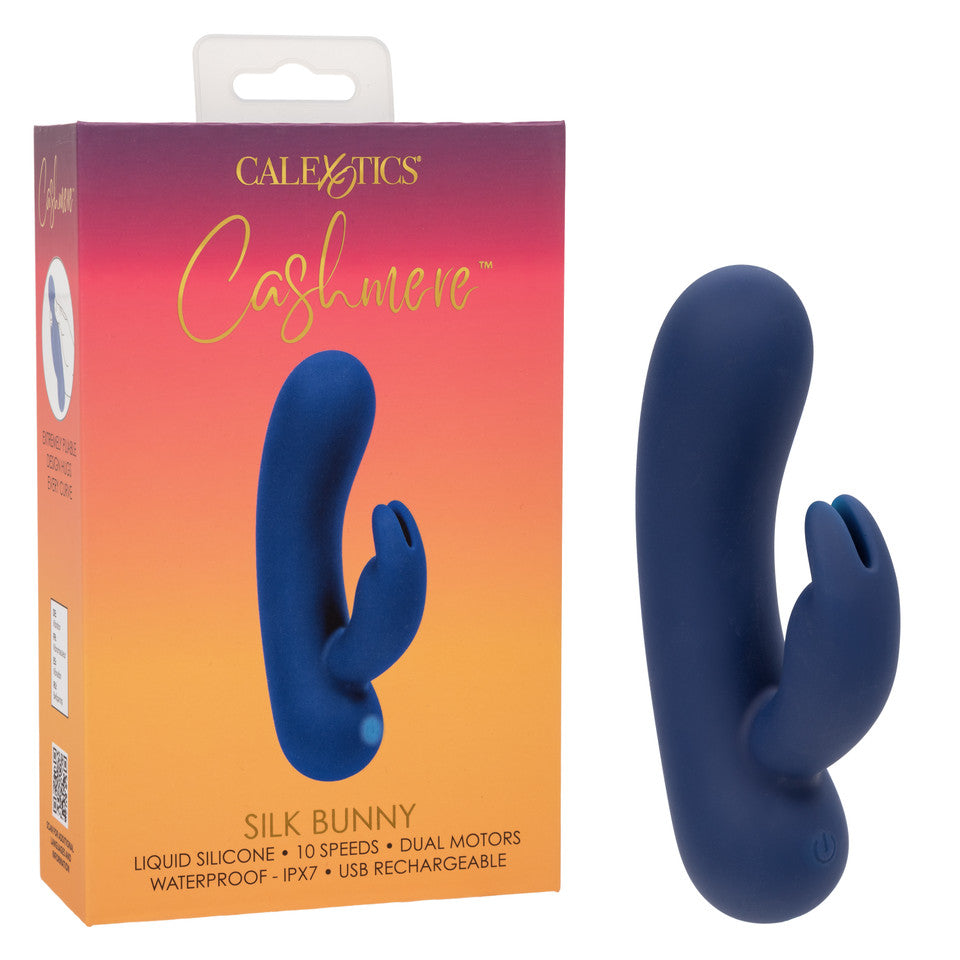 CalExotics - Cashmere Silk Bunny Rechargeable Rabbit Vibrator (Blue)