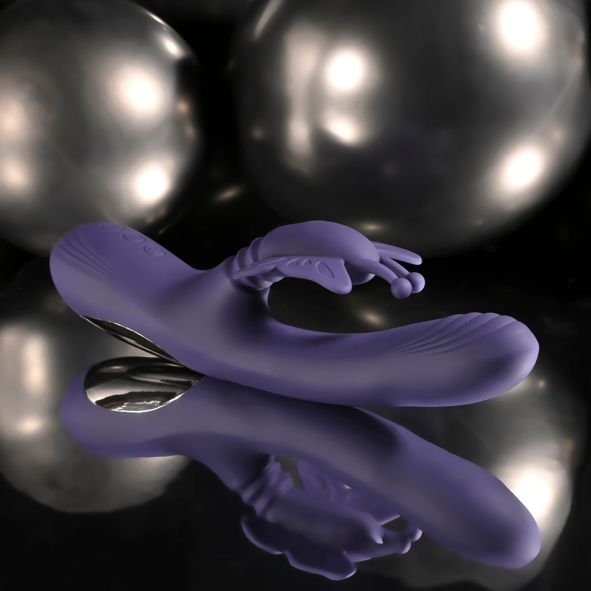 Evolved - Wings of Frenzy Rechargeable Rabbit Vibrator (Purple)