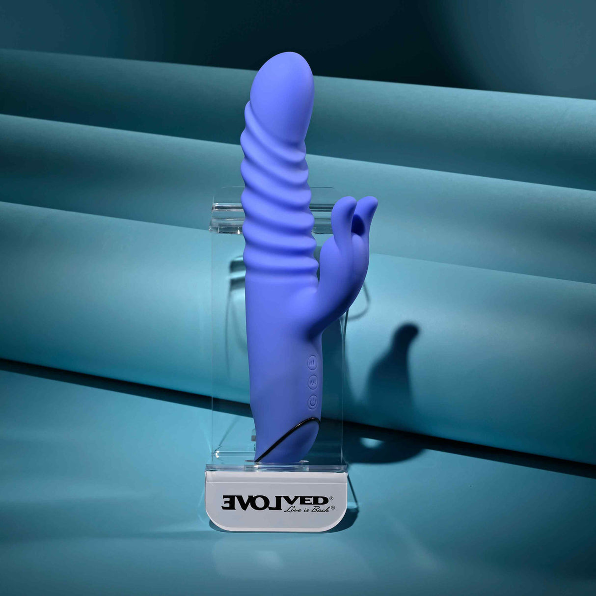 Evolved - Knock Knock Rechargeable Rabbit Vibrator (Blue)
