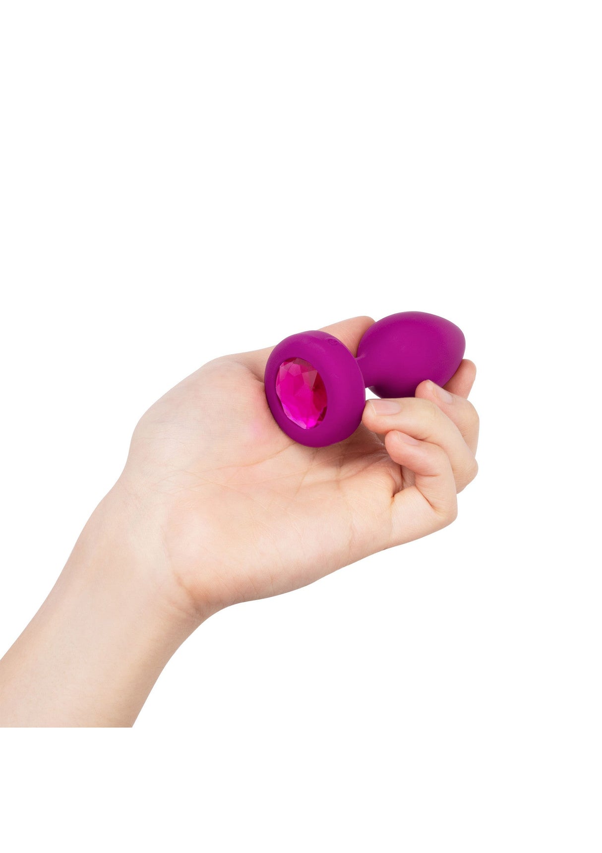 B-Vibe - Rechargeable Vibrating Jewel Anal Plug S/M (Pink) – product view 6