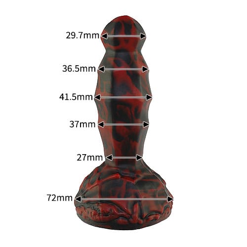 Tomax - Dark Dragon Slim Evil Fantasy Silicone Suction Cup Dildo (Red)