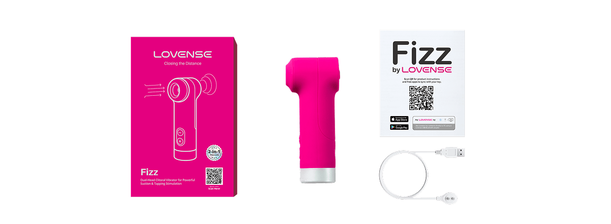 Lovense - Fizz Oval Head App Controlled Clitoral Vibrator LOS1077 CherryAffairs