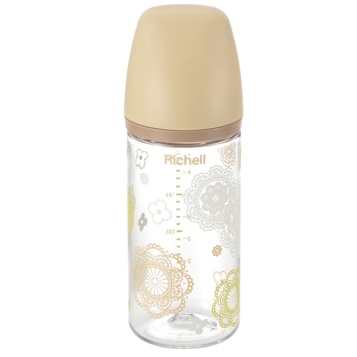 Richell - Outing Clear Baby Milk Bottle Cream 4945680201957 Baby Milk Bottle