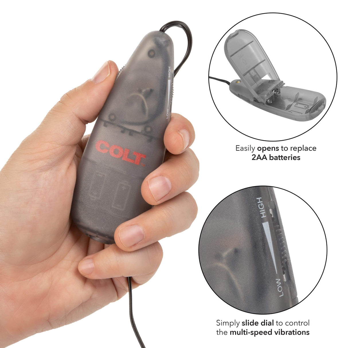 California Exotics - COLT Multi Speed Power Bullet Pak Universal Egg with Remote (Silver) Wired Remote Control Egg (Vibration) Non Rechargeable