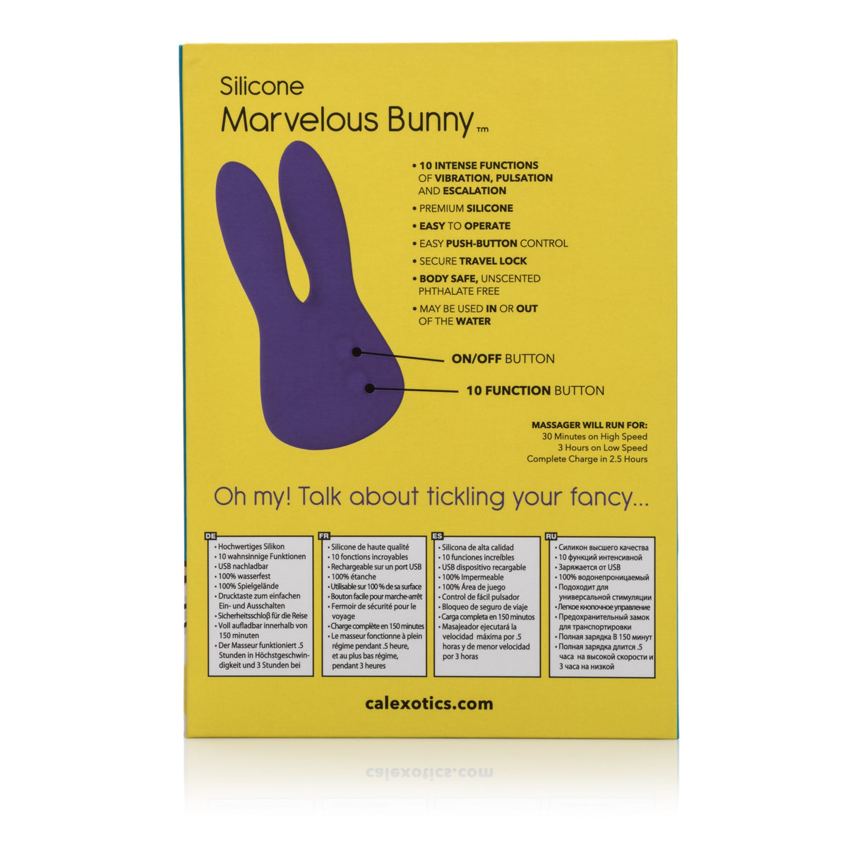 California Exotics - Mini Marvels Silicone Marvelous Bunny Clit Massager (Purple) CE1506 CherryAffairs