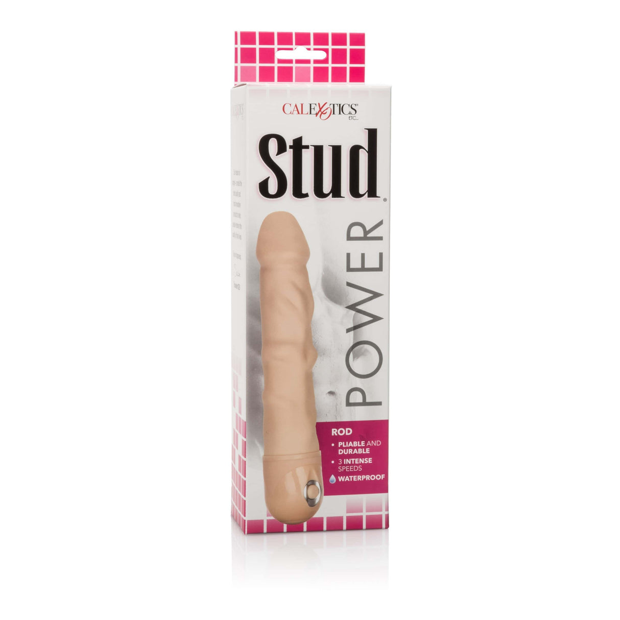 California Exotics - Power Stud Waterproof Rod Dildo Vibrator Realistic Dildo w/o suction cup (Vibration) Non Rechargeable