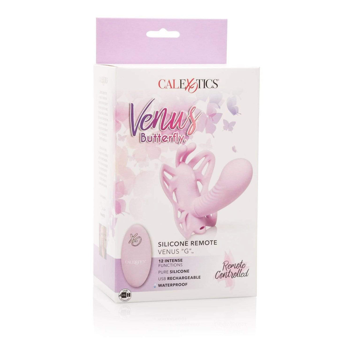 California Exotics - Venus Butterfly Silicone Remote Venus G Spot Vibrator (Pink) Remote Control Dildo w/o Suction Cup (Vibration) Rechargeable