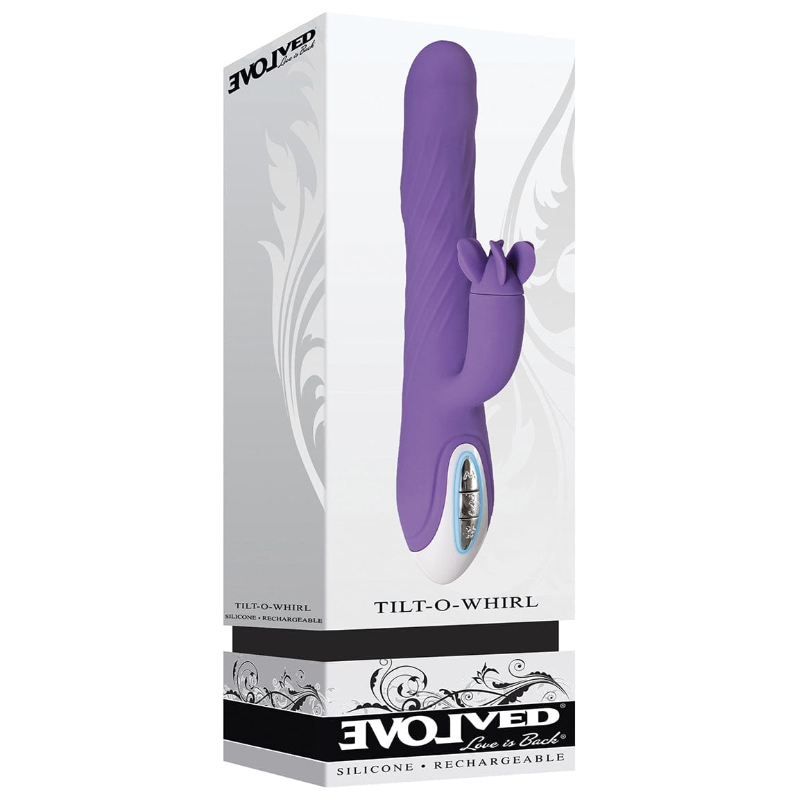 Evolved - Tilt O Whirl Rabbit Vibrator (Purple) Rabbit Dildo (Vibration) Rechargeable