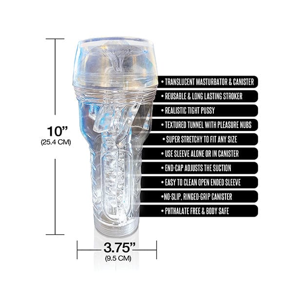 Happy Ending - MSTR B8 In the Clear Pussy Stroker Cup Masturbator (Clear) Masturbator Soft Stroker (Non Vibration)