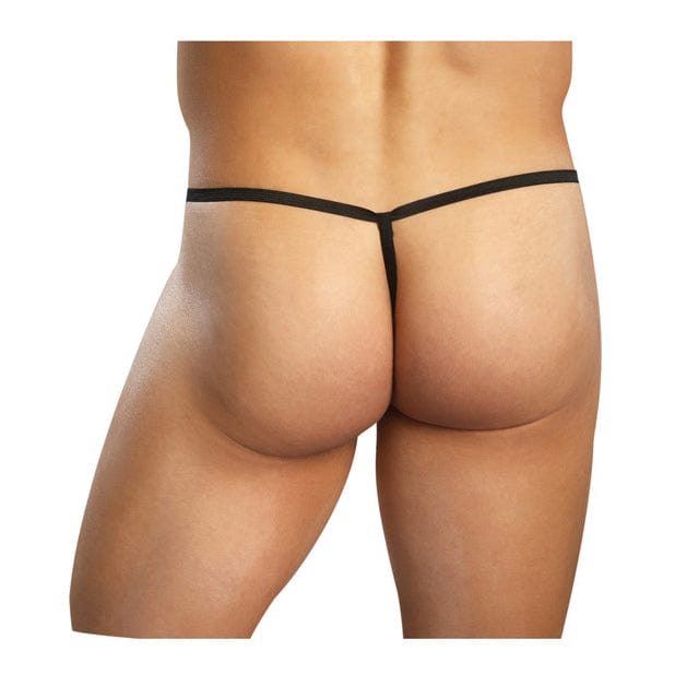 Male Power - Nylon Lycra Pouch Thong Underwear O/S (Black) Gay Pride Underwear