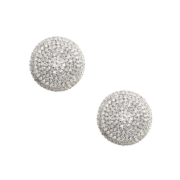 Neva Nude - Burlesque Big O Crystal Jewel Reusable Silicone Pasties Nipple Covers O/S (Silver) Nipple Covers