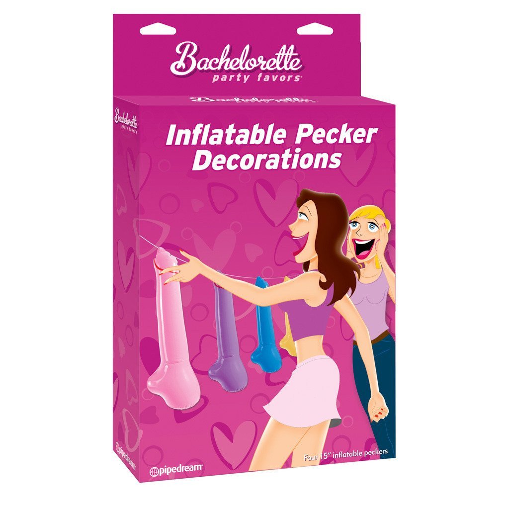 Pipedream - Bachelorette Party Favors Inflatable Pecker Decorations (Multi Colour) PD1614 CherryAffairs