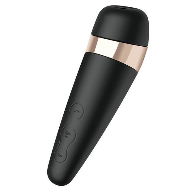 Satisfyer - Pro 3+ Air Pulse Vibration Clitoral Air Stimulator (Black) Clit Massager (Vibration) Rechargeable