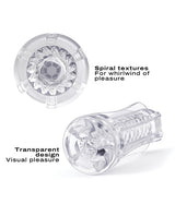 Dorcel - Deep Blow Textured Masturbation Sleeve (Clear) - Clear / Tornado