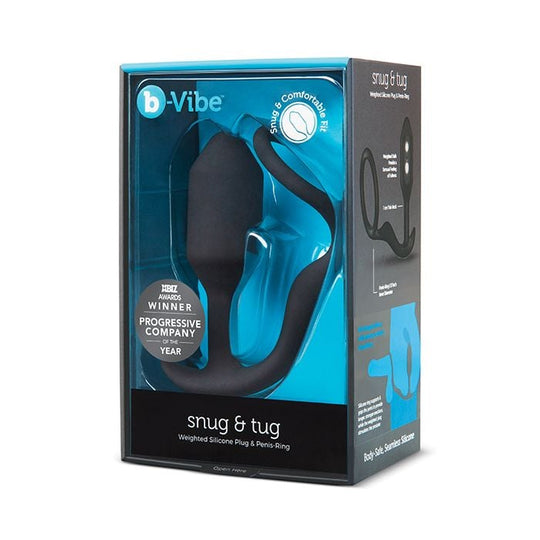 B-Vibe - Snug & Tug Weighted Silicone Cock Ring (Black)