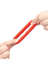 B-Vibe - Flex Ring Grip Silicone Cock Ring (Red) - Red