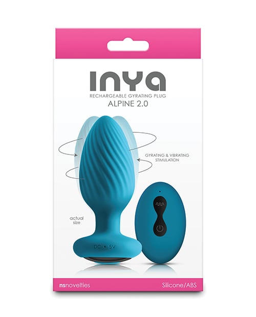 NS Novelties - INYA Alpine 2.0 Remote-Control Gyrating Anal Plug (Blue)