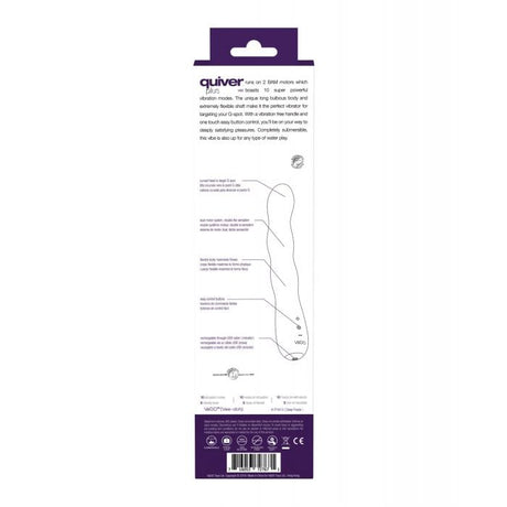 VeDO - Quiver Plus Rechargeable G-Spot Vibrator (Purple) - Purple
