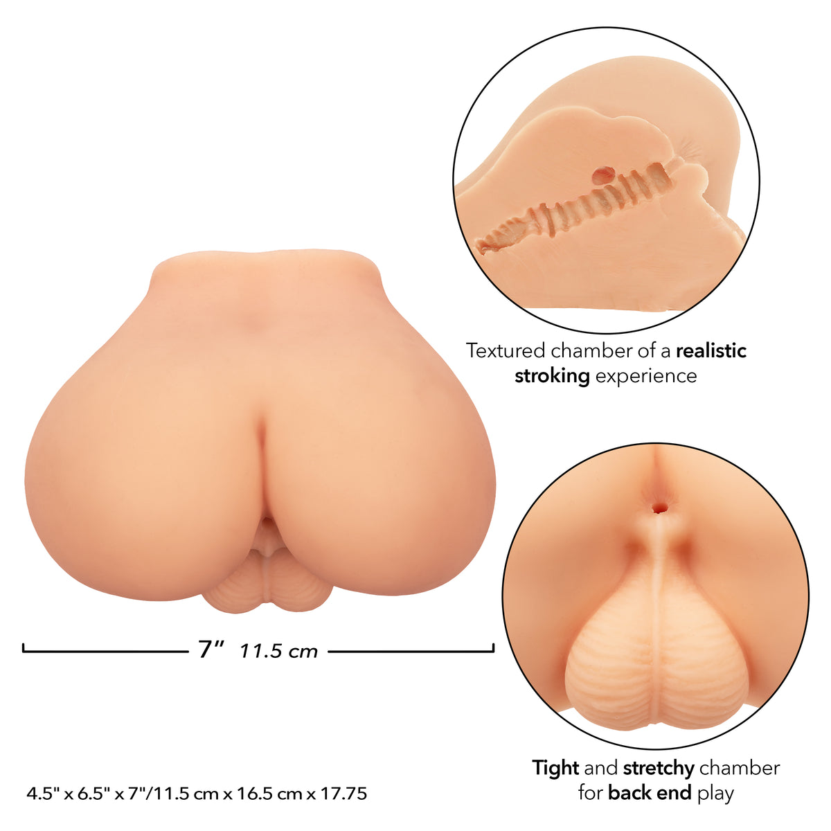 CalExotics - Cheap Thrills First Mate Ass Masturbator (Beige) - Beige