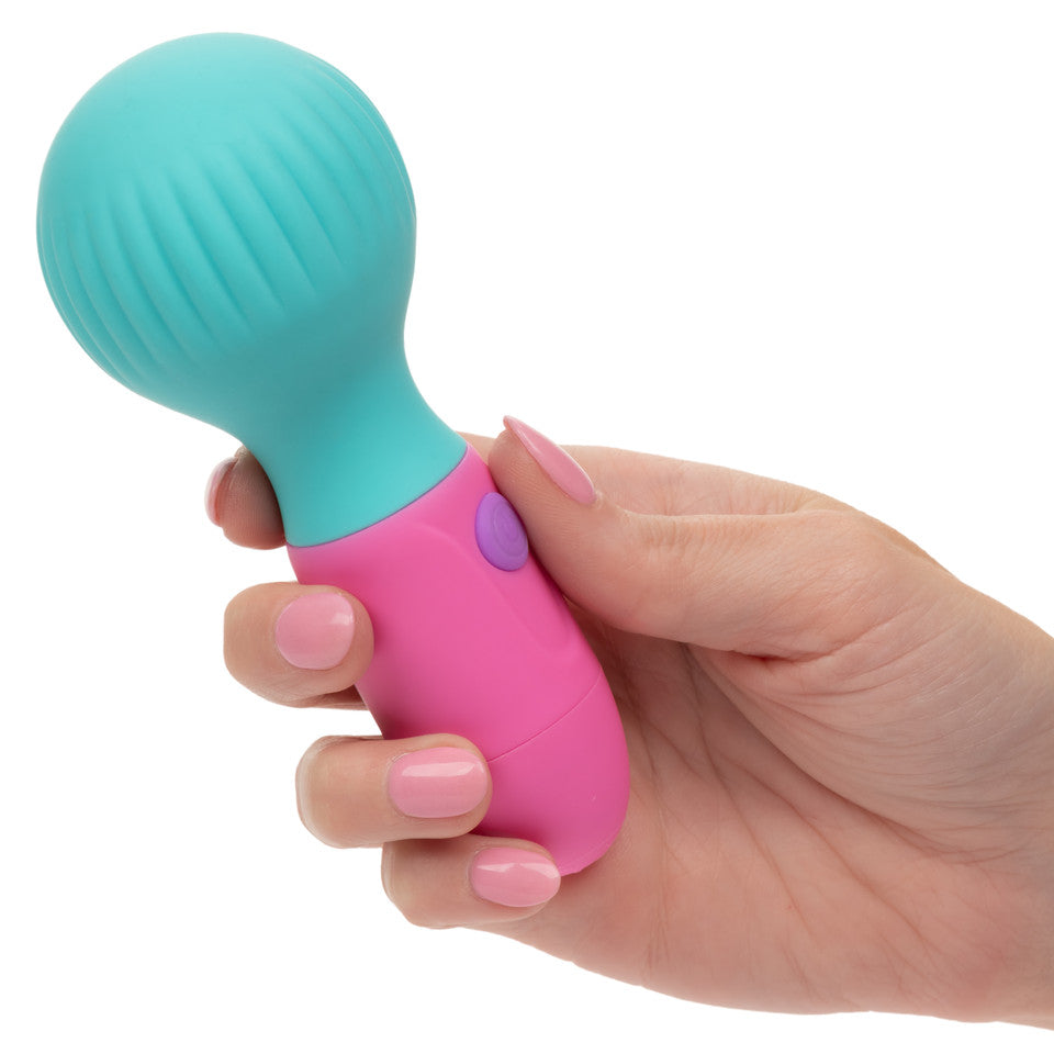 CalExotics - Naughty Bits To The Max Rechargeable Mini Wand Vibrator (Blue)