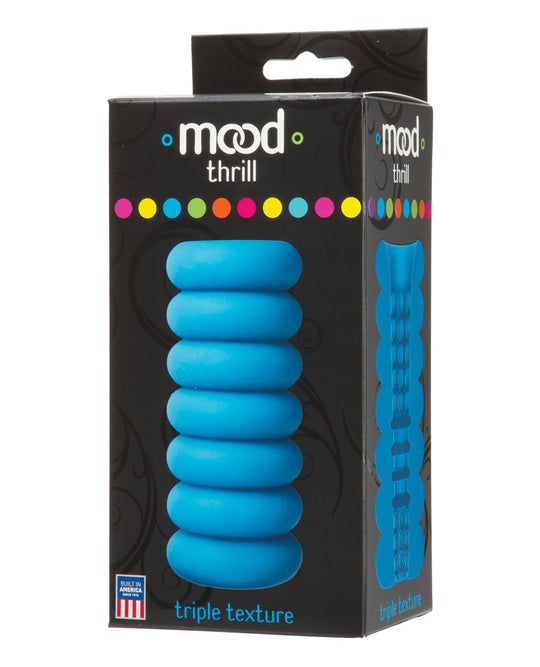Doc Johnson - Mood Thrill Triple-Texture Masturbator (Blue)