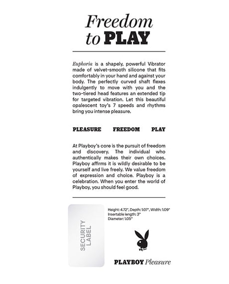 Playboy - Pleasure Euphoria Mini G-Spot Vibrator (White) - White