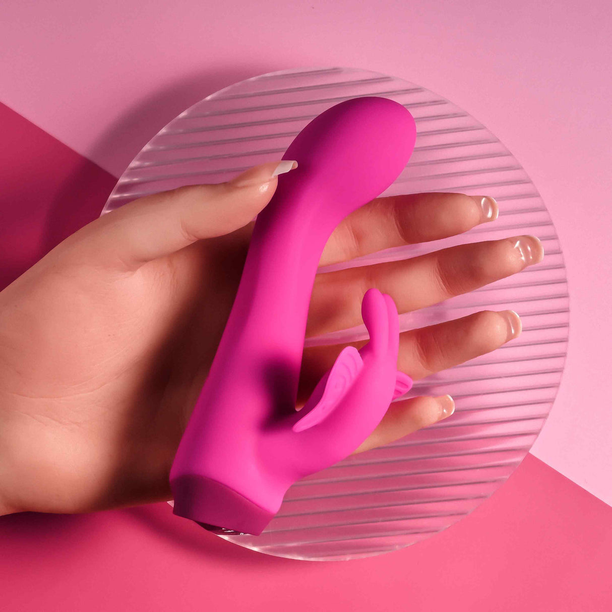 SELOPA - Butterfly Love Rechargeable Rabbit Vibrator (Pink)