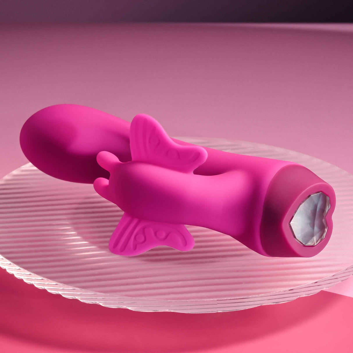 SELOPA - Butterfly Love Rechargeable Rabbit Vibrator (Pink)