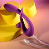 Playboy - Cha Cha Slide Adjustable Rechargeable Rabbit Vibrator (Purple)