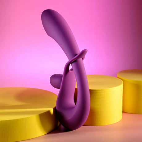 Playboy - Cha Cha Slide Adjustable Rechargeable Rabbit Vibrator (Purple)