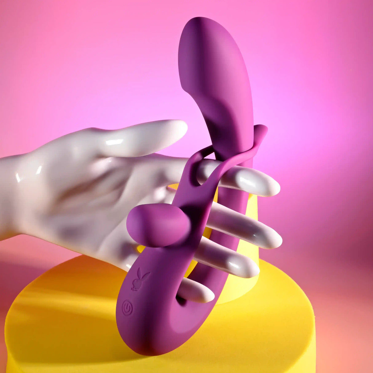 Playboy - Cha Cha Slide Adjustable Rechargeable Rabbit Vibrator (Purple)