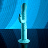 Evolved - Bunny Hop Suction-Base Thrusting Rabbit Vibrator (Blue)