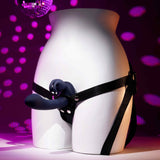 Evolved - Giving Vibes Remote-Controlled Strap-On Vibrator (Black)
