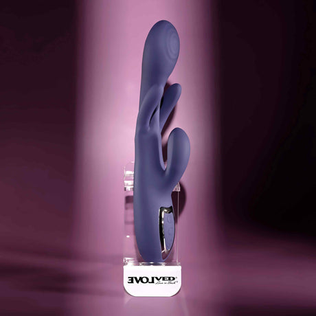 Evolved - Bow Down Rechargeable Rabbit Vibrator (Purple)
