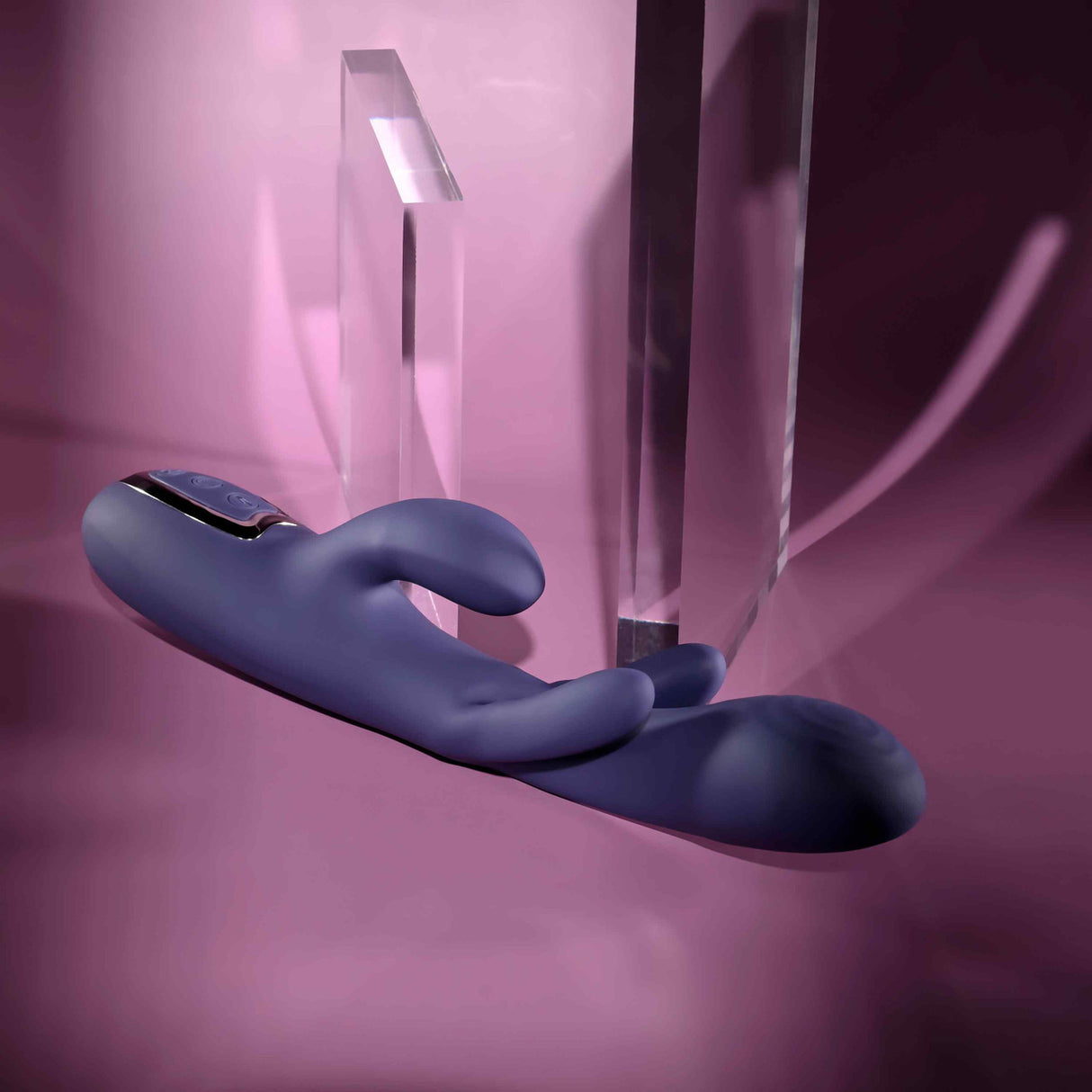 Evolved - Bow Down Rechargeable Rabbit Vibrator (Purple)