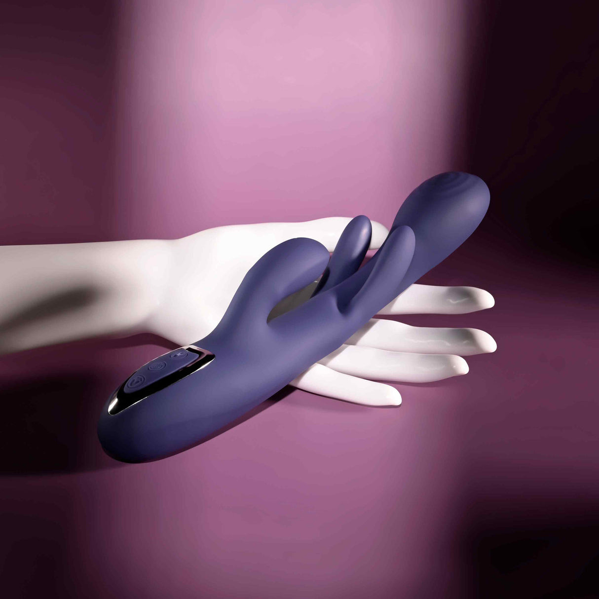Evolved - Bow Down Rechargeable Rabbit Vibrator (Purple)