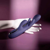 Evolved - Bow Down Rechargeable Rabbit Vibrator (Purple)