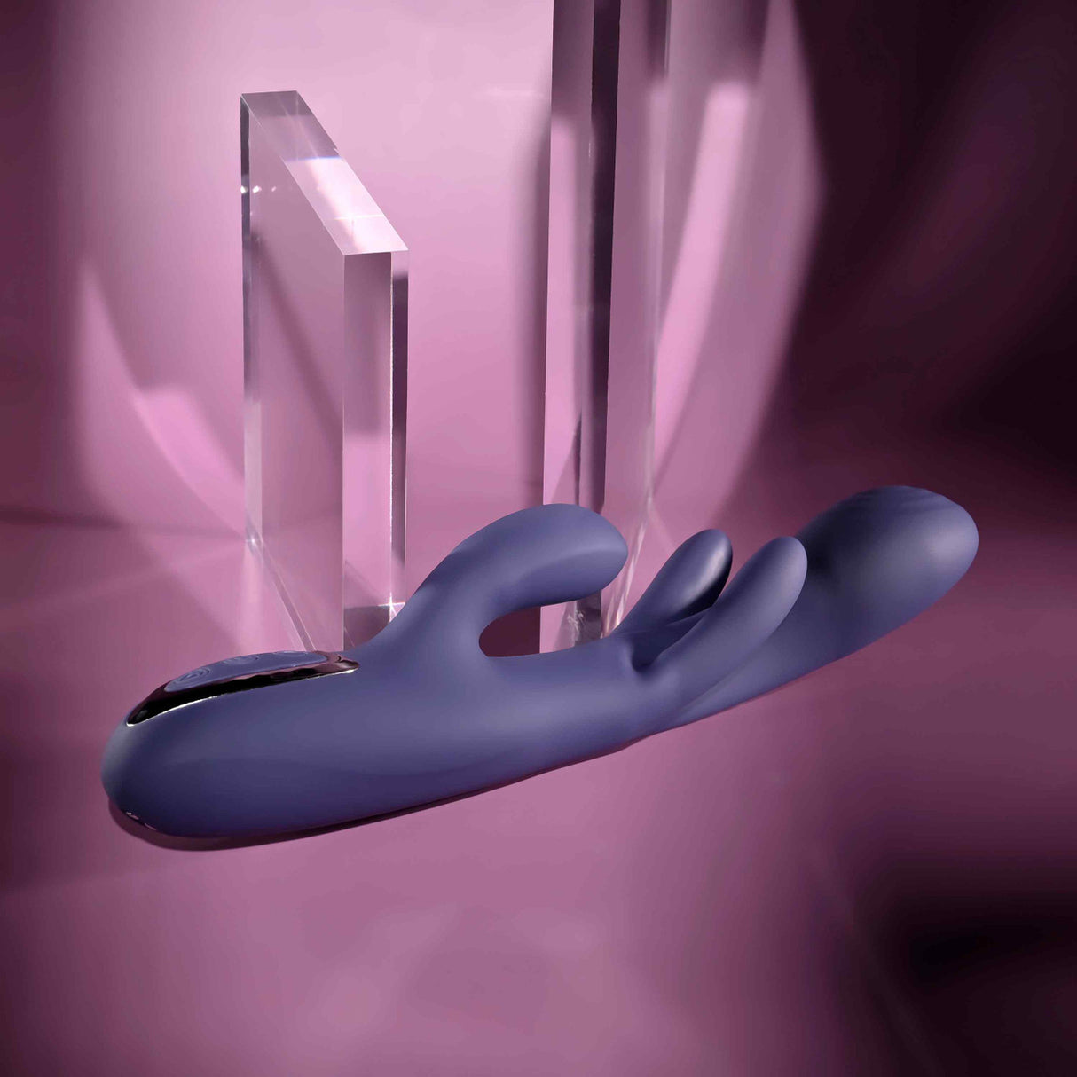 Evolved - Bow Down Rechargeable Rabbit Vibrator (Purple)