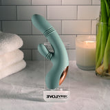 Evolved - Rub Me Tender Rechargeable Rabbit Vibrator (Green)