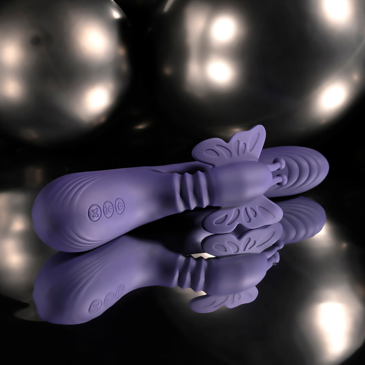 Evolved - Wings of Frenzy Rechargeable Rabbit Vibrator (Purple)
