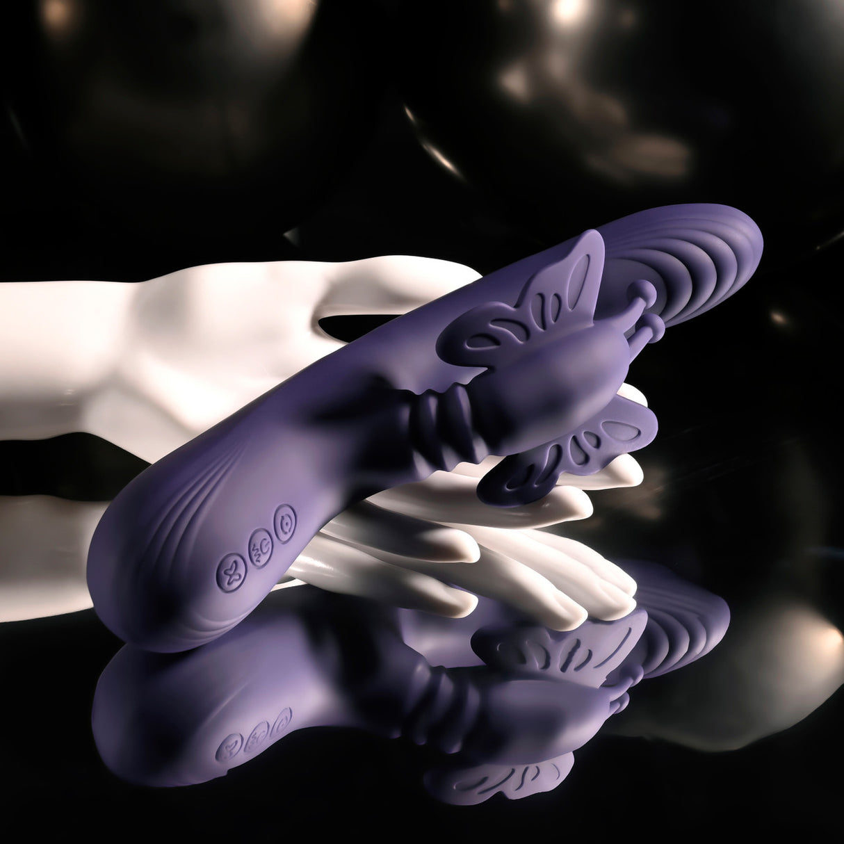 Evolved - Wings of Frenzy Rechargeable Rabbit Vibrator (Purple)