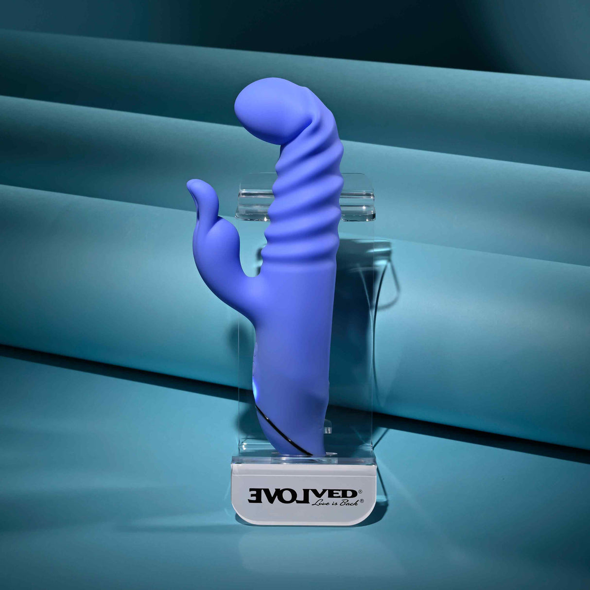 Evolved - Knock Knock Rechargeable Rabbit Vibrator (Blue)