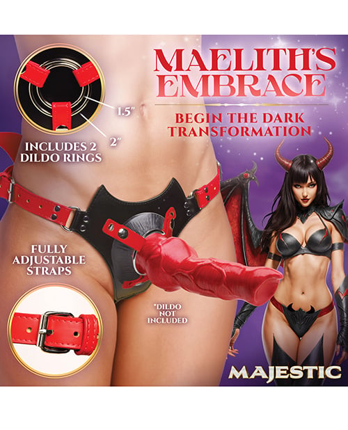 XR Brands - Majestic Maelith Strap-On Harness (Black) - Black