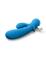 XR Brands - Bang! BG Thick Silicone Rabbit Vibrator (Blue) - Blue