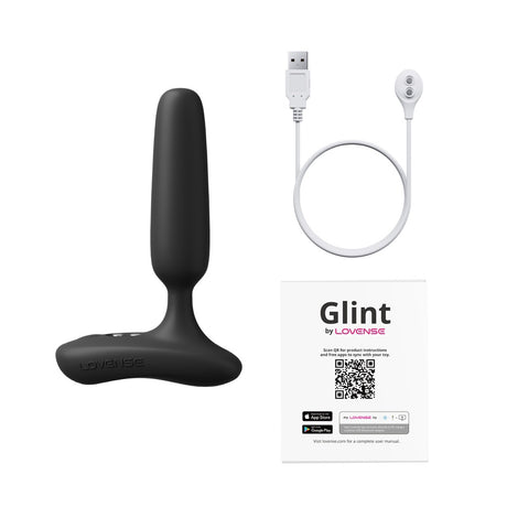 Lovense - Glint Touch-Responsive App-Controlled Anal Plug (Black)