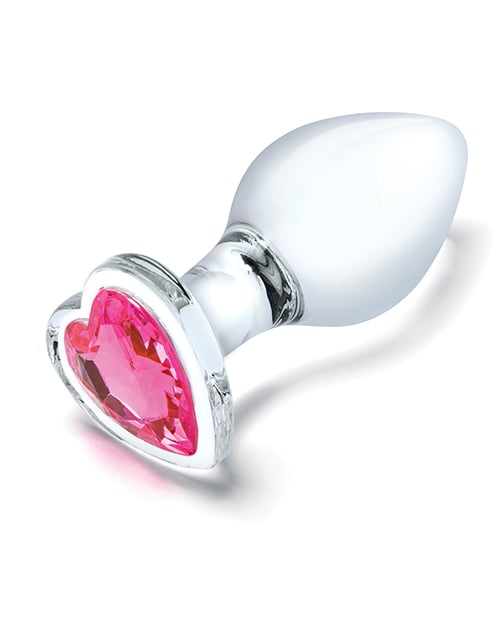 Glas - Heart Jewel Three Piece Glass Anal Plug Training Set (Clear) – product view 3