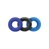 Hunky Junk - Cobalt Three Piece Stretch Cock Ring Set (Blue) – product view 2