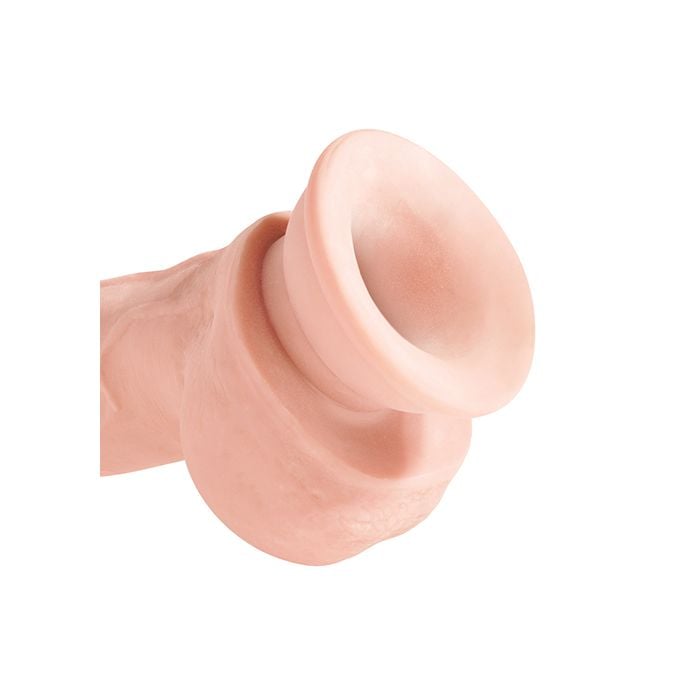 Pipedream - King Cock Plus Triple Density Suction Dildo with Balls (Beige) – product view 5
